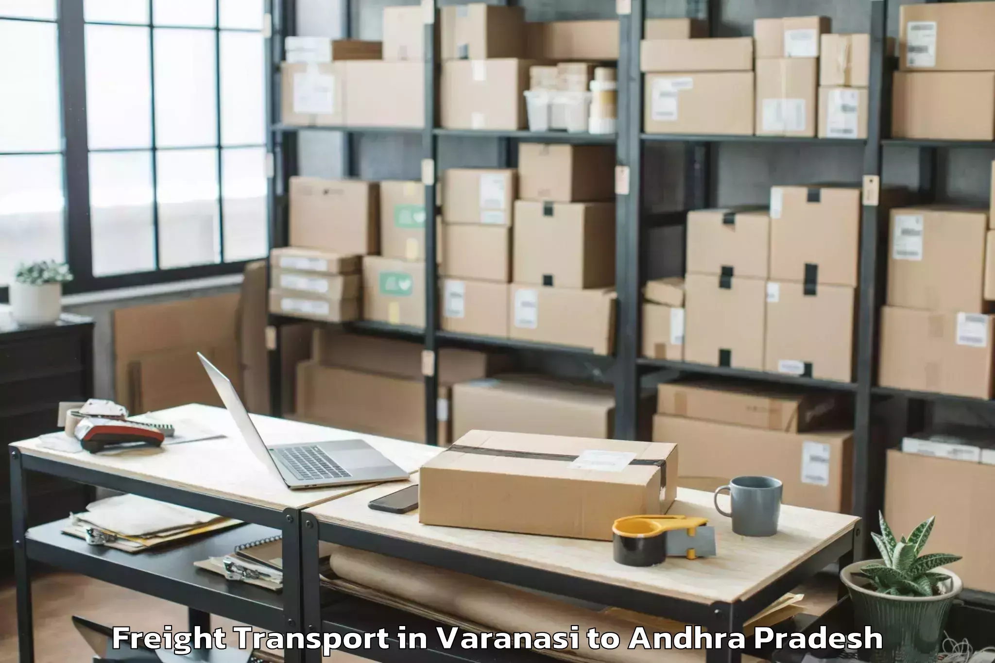 Reliable Varanasi to Chebrolu Freight Transport